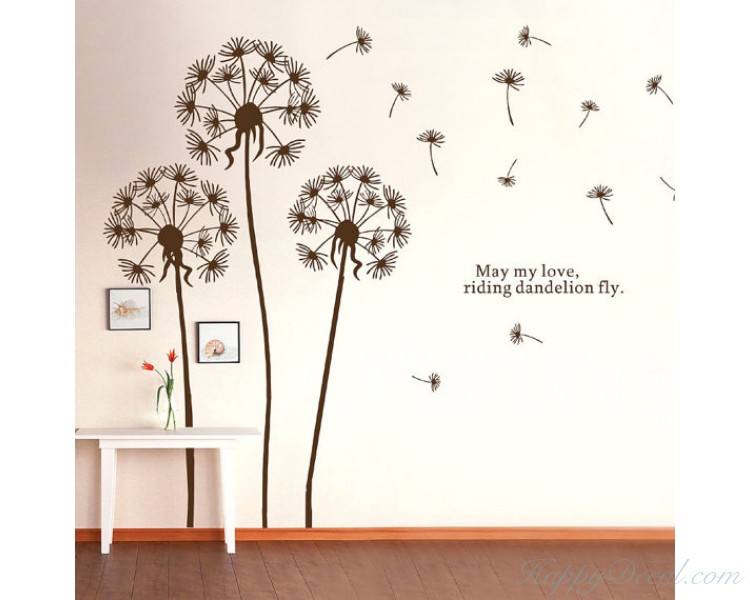 Dandelion Wall Decal with Quotes Vinyl Decals Modern Wall Art Stickers